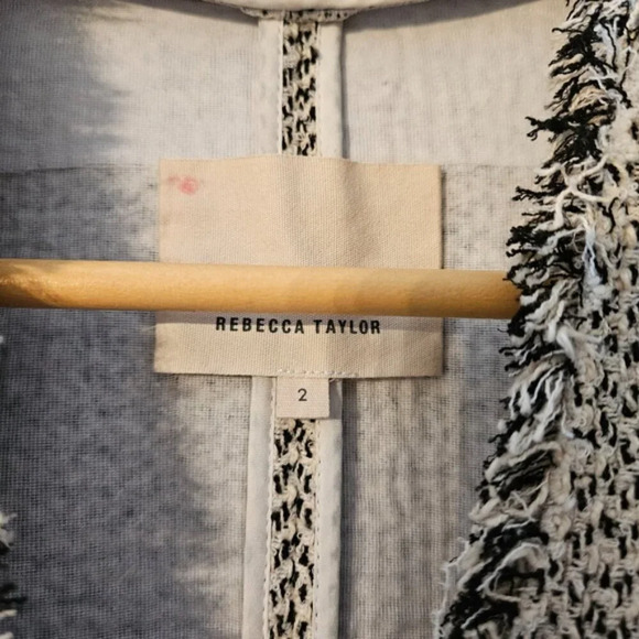 Rebecca Taylor Textured Tweed Women's Feminine Classic Blazer Jacket Size US 2. - Picture 14 of 15